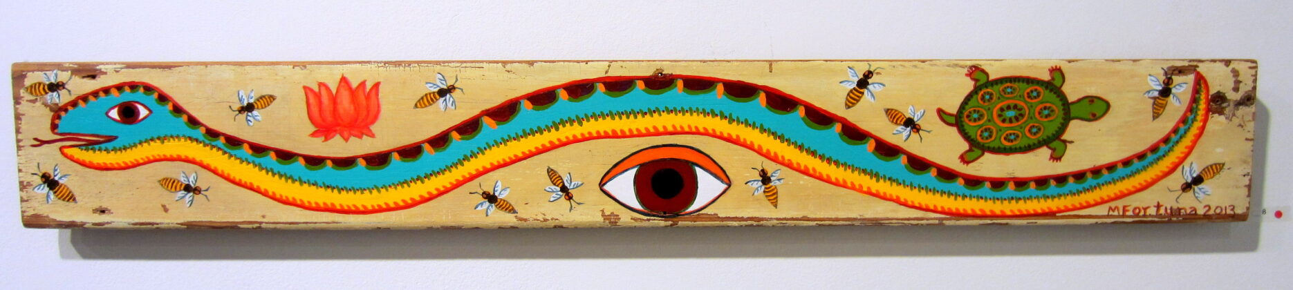 Tourquoise Snake with Turtle and Bees 2011